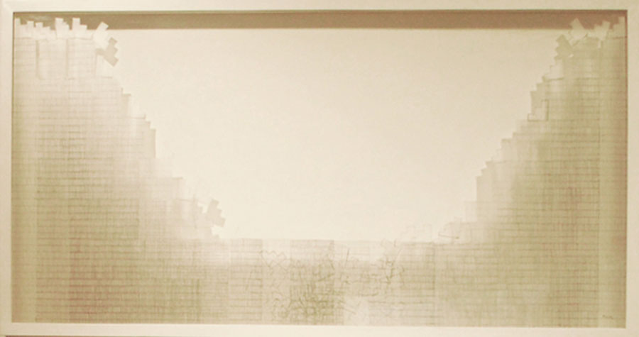 Simple Yet Complex 1, Graphite,Transparent Drawing Paper, 24X48 inches, 2014, 