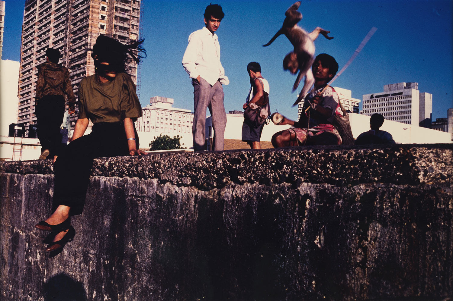 <Madari (Monkey man) on Marine Drive, Bombay, c.1990, 