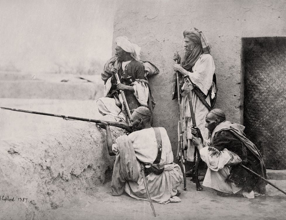 <Afghanistan, Group of Affreedies from the Khyber Pass, c. 1860, 1860