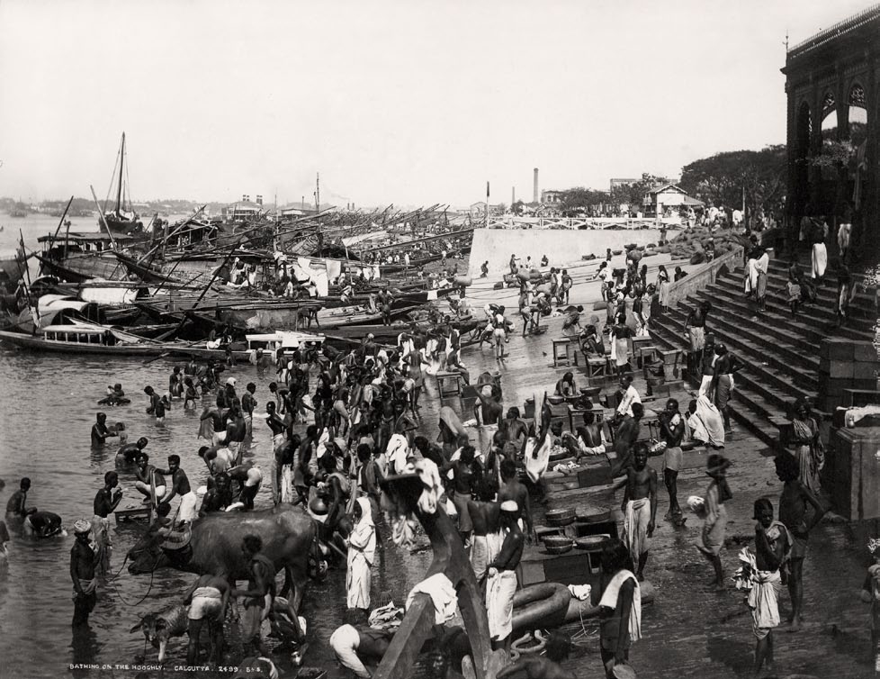 <Kolkata (formerly Calcutta), Bathing in the Hooghly, (2499), c. 1890, 1890