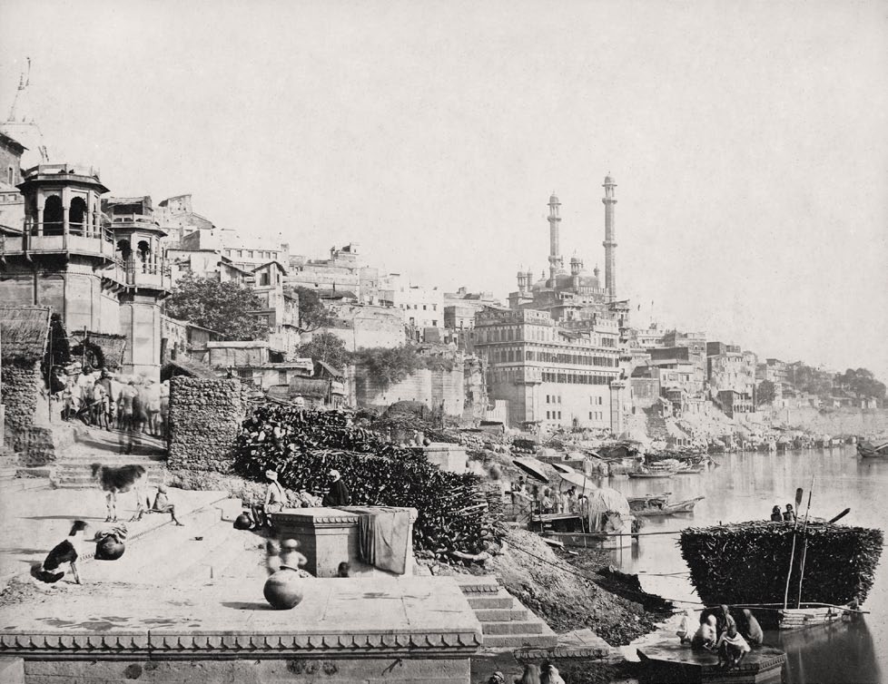<Varanasi (formerly Benares), The Great Mosque and the adjoining ghats, (1168), 1866, 1866