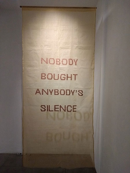 Nobody bought anybody's silence , 2017