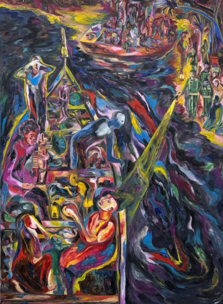 <Bedie Me Vethal Suran Te Satal  (Seated in a Boat, Finding solace in the Melodies) , 2026