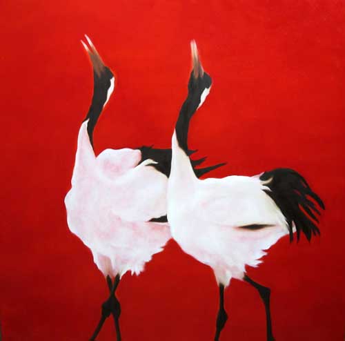 Red Headed Crane Couple, 2010