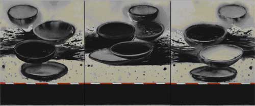 <Hand made vibration (Triptych), 2010