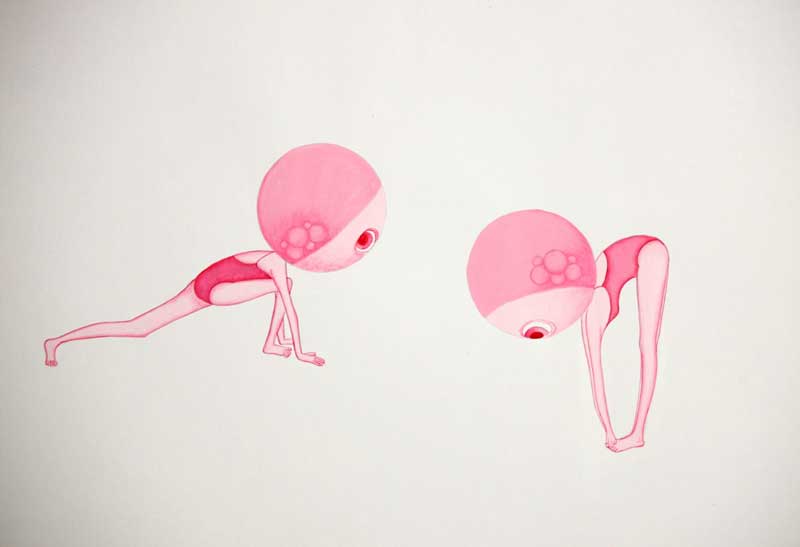 Yoga drawings, 2012