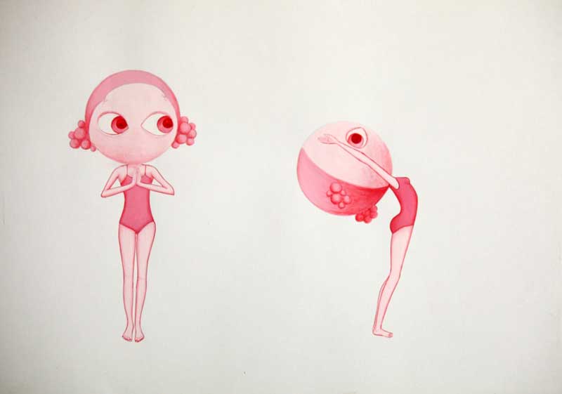 Yoga drawings, 2012